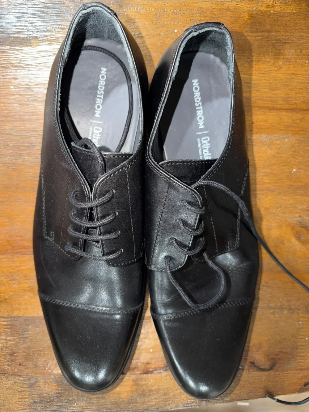 Classic Black Nordstrom Men's Cap-Toe Oxford Shoes